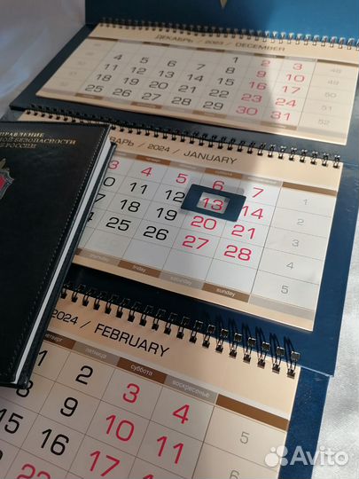 Комплект усб фсб РФ. Календарь. Ежедневник А5