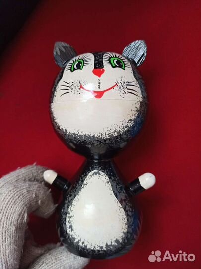 Кошка-копилка/ шкатулка Деревянная