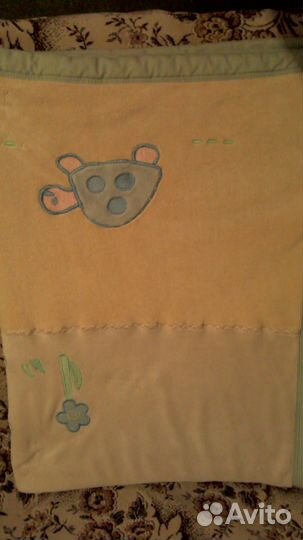 Одеяло велюровое детское и подушка,кпб детский