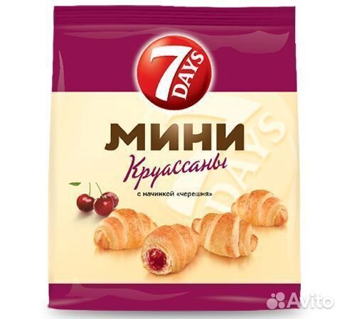 Круассан 7 Days Мини с начинкой Черешня 300 г