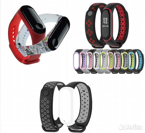 Топовые ремешки xiaomi mi band 3/4/5