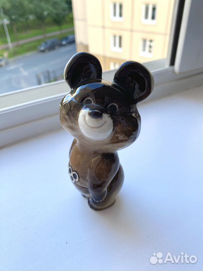 Олимпийский мишка 1980 11 см СССР лфз фарфор