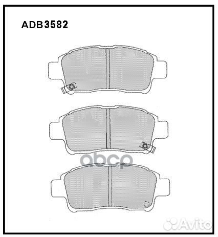 Колодки тормозные дисковые перед ADB3582 AL