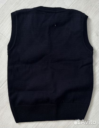 Новый Жилет школьный темно синий