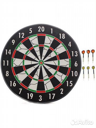 Дартс двухсторонний с дротиками