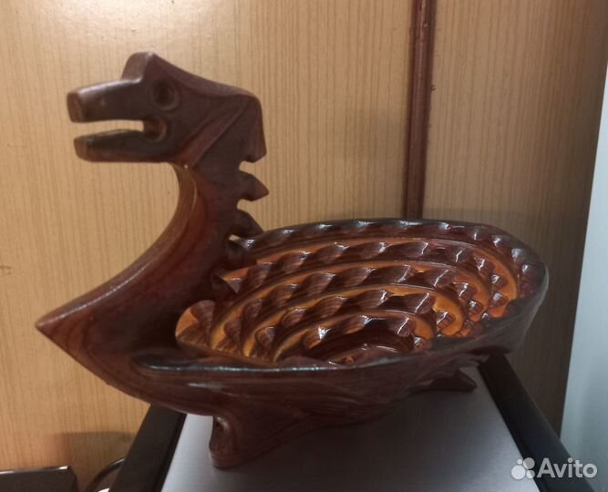 Ваза дракон конфетница дерево