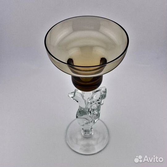 Подсвечник из цветного стекла. Гхз. СССР