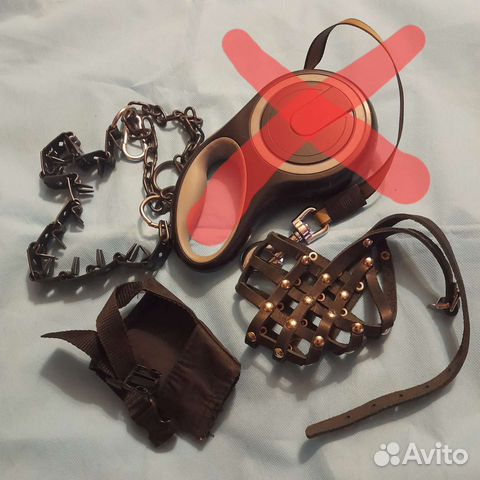 Поводок, намордники, ошейник строгий для собак