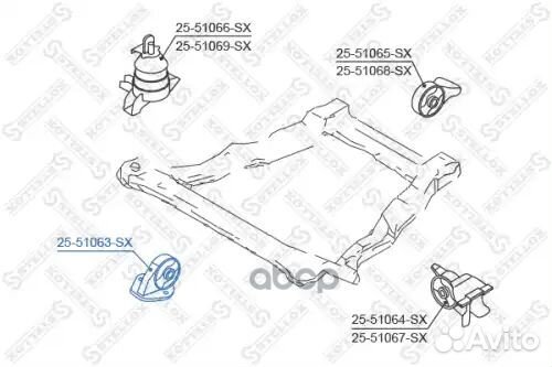 Подушка двс передняя Hyundai Santa Fe 00