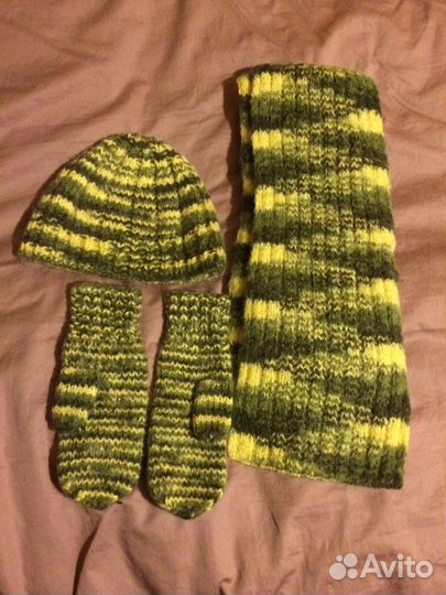 Шапки, шарфы, снуд, комплект зимний