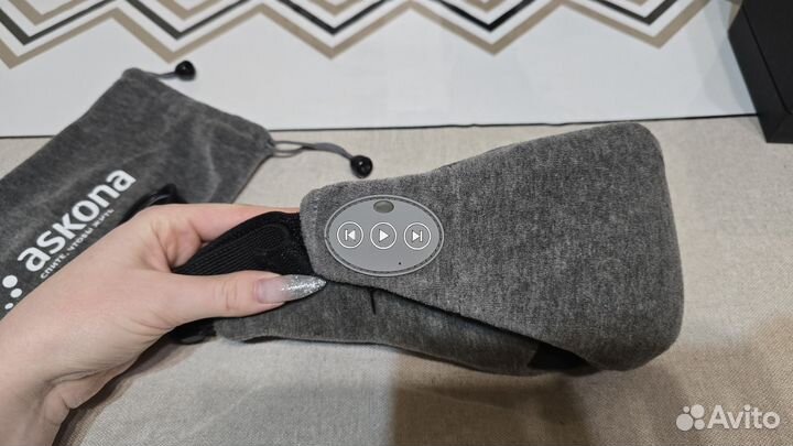 Маска для сна Аскона с наушниками, музыкой