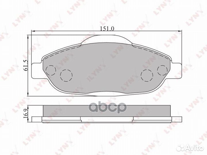 Колодки торм. диск. перед. BD-6102 lynxauto