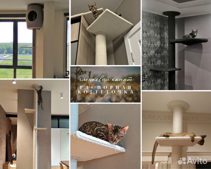 Создание красивой когтеточки от пола до потолка