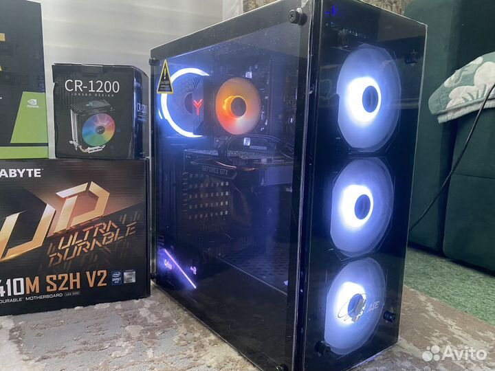 Новый Игровой компьютер Intel i3 10105f+ gtx 1660