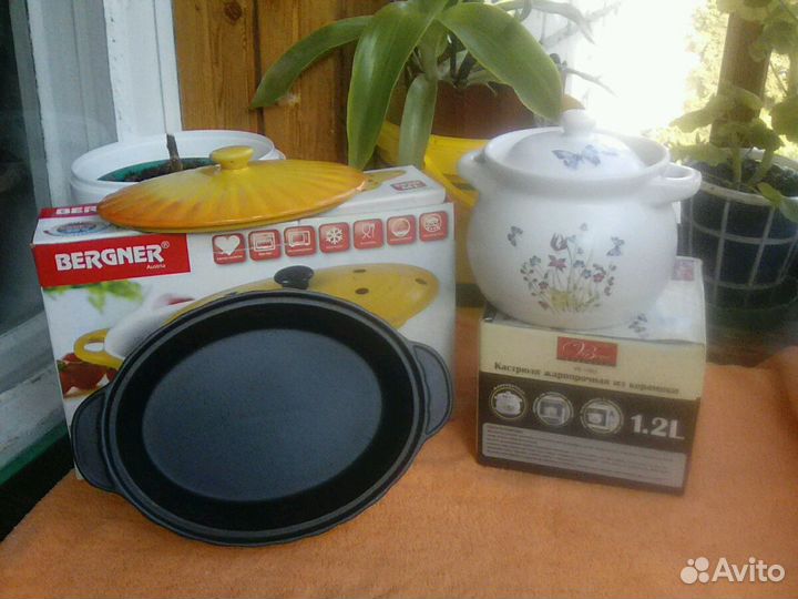 Новые керамические жаропрочные кастрюли и сковород