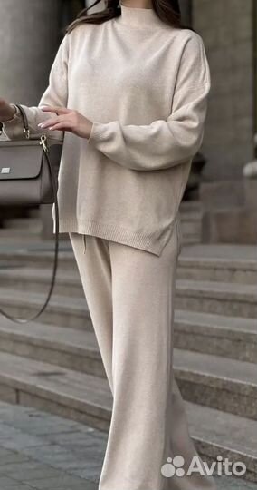 Трикотажный костюм оверсайз