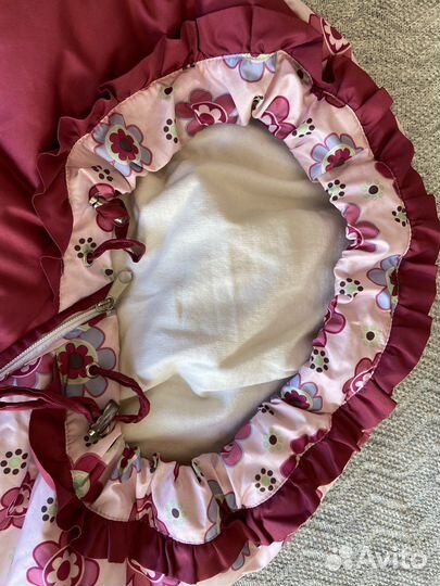 Теплый конверт в коляску для девочки