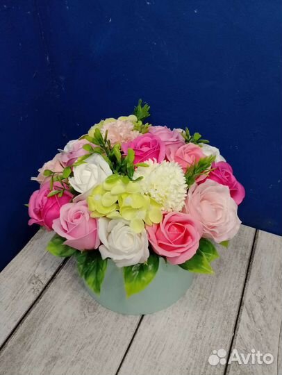 Мыльные цветы на 8 марта