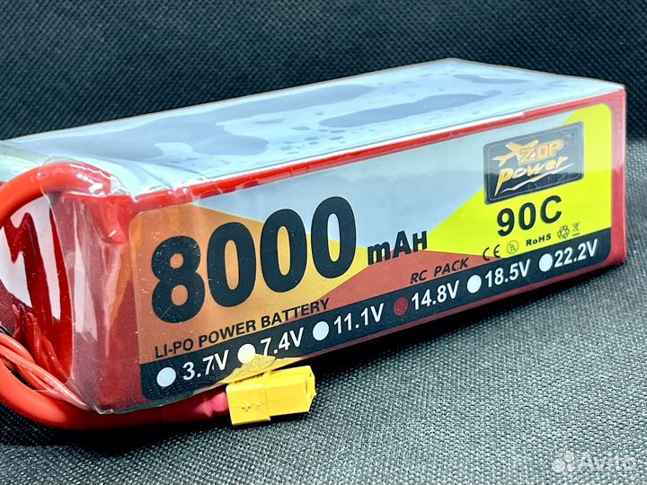 Аккумулятор Lipo 4s 14,8v 8000mah 90C