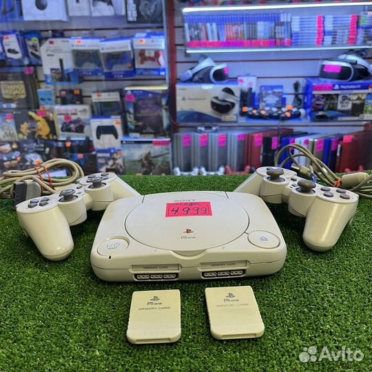 Sony PS1 slim + 2 джойстика