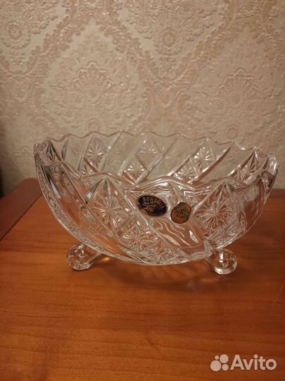 Ваза для фруктов хрусталь Bohemia