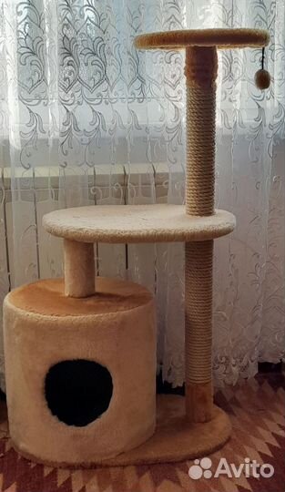 Когтеточка домик для кошки бу