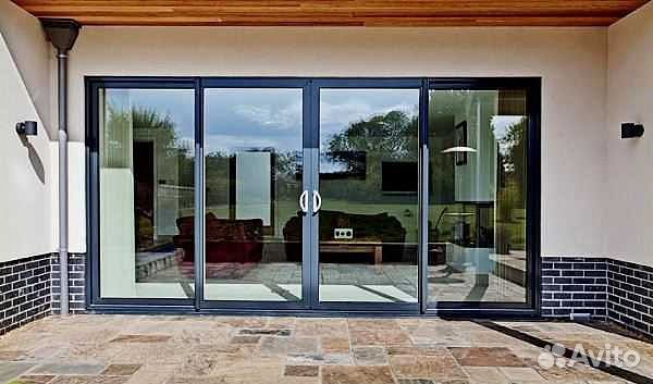 Дверь алюминиевая раздвижная