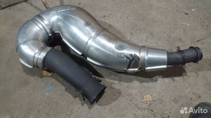 Глушитель снегохода с двигателем Е-тес плат. XU