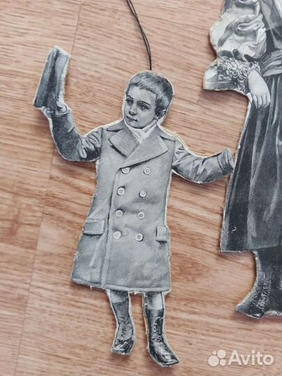 Старинные елочные игрушки из картона