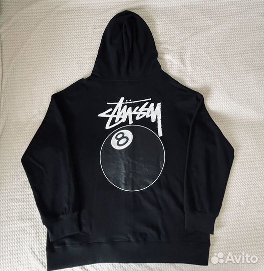 Зип худи Stussy 8 ball черная