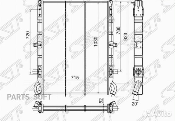 Радиатор охлаждения Скания 3 R-series 1989-1995
