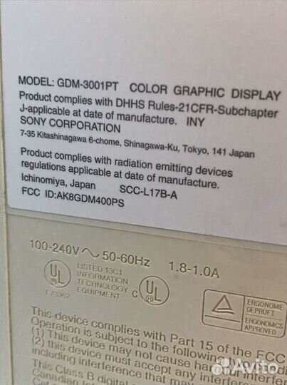 Sony GDM-3001PT ЭЛТ /CRT монитор