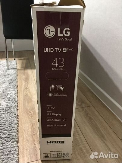 Телевизор LG 43 4K SMART TV dvbt2 HDR wifi