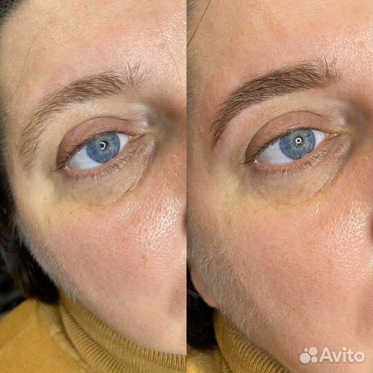 Модель на оформление бровей и ламинирование