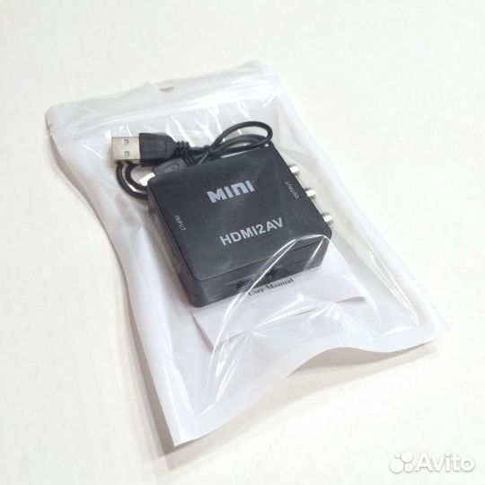 Адаптер hdmi to AV 3xRCA тюльпаны (новый)