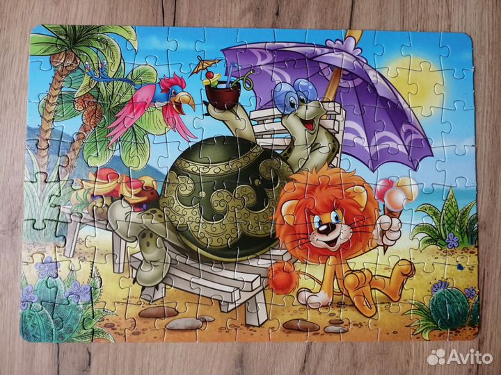 Пазл Step Puzzle Львенок и черепаха 104 детали