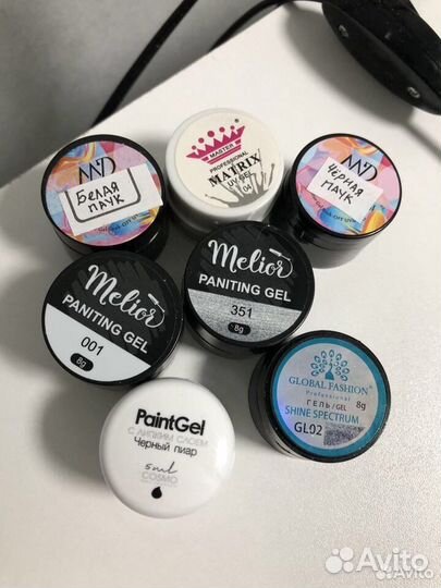 Для дизайна ногтей гельлак гель краска