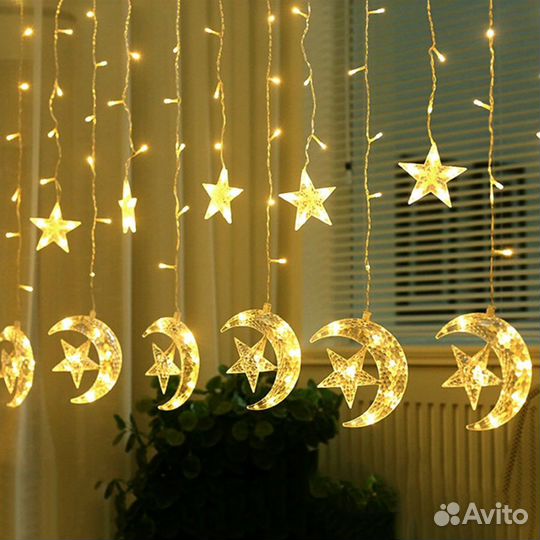 Гирлянда Штора и Звезды