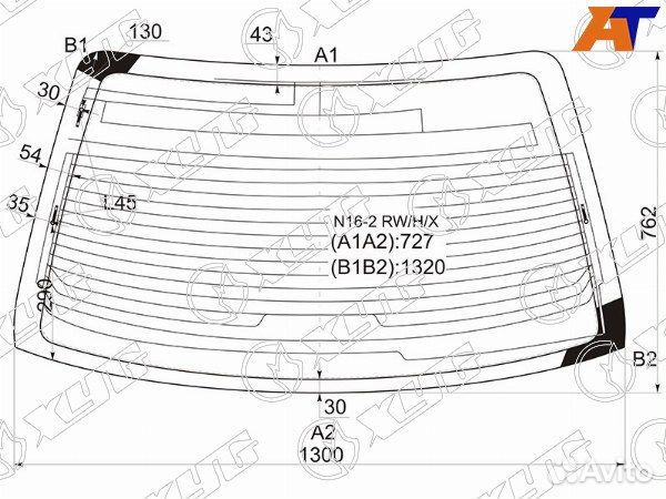 Стекло заднее nissan bluebird sylphy
