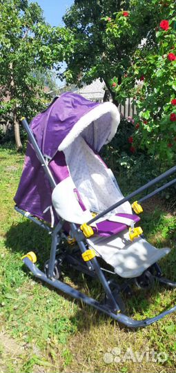 Детские санки коляска ника