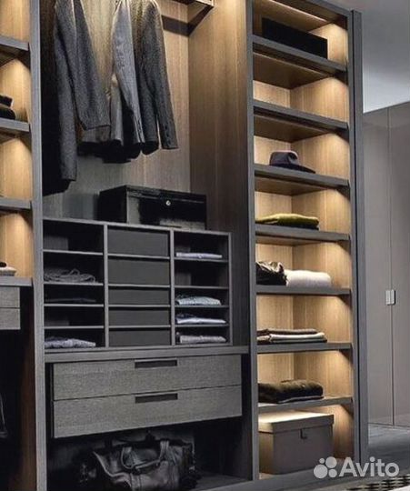 Гардеробная на заказ для дачи