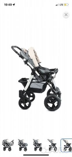 Коляска-трансформер Babyton Pillo OX Grey-Beige