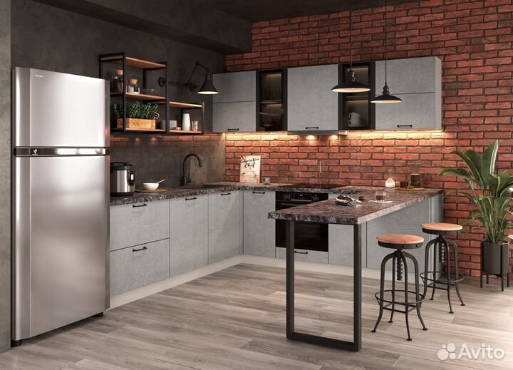 Кухня в стиле лофт на заказ