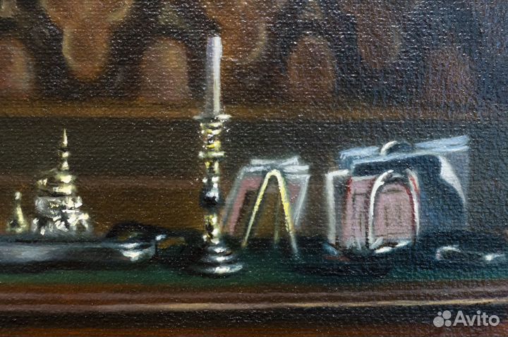 Копия картины Офицер с собакой -Бунин 1886