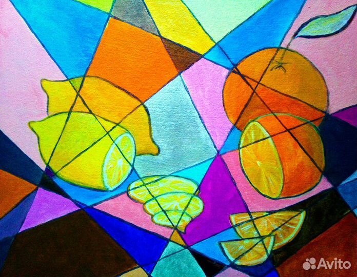 Картина маслом Цитрусовый калейдоскоп
