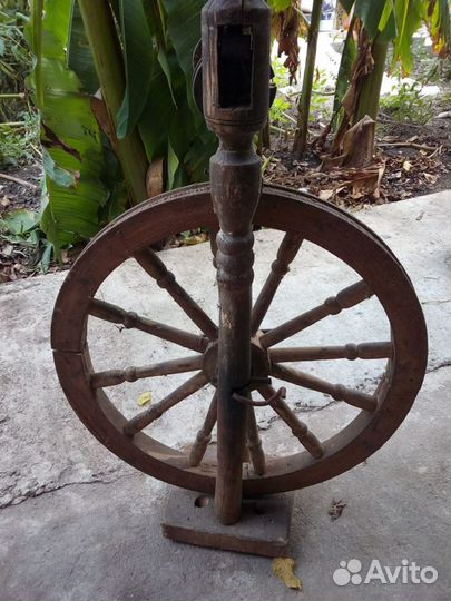 Прялка коллекционная деревянная старинная