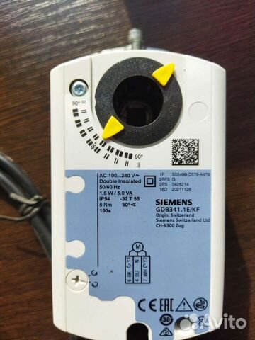 Электропривод воздушной заслонки siemens gdb 341