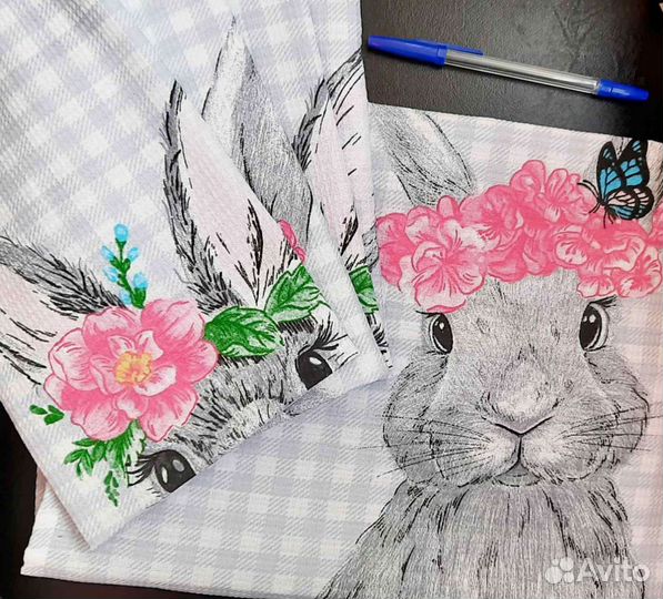 Вафельные полотенца, фартуки, ткань