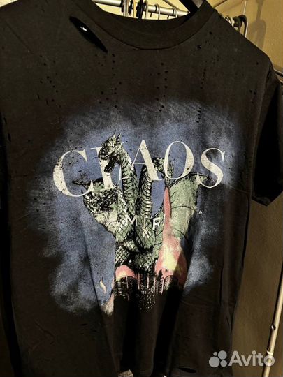 Футболка Amiri Black “Chaos” Distressed оригинал