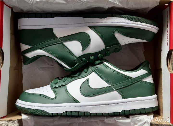 Nike dunk low michigan state/varsity green 5-7us